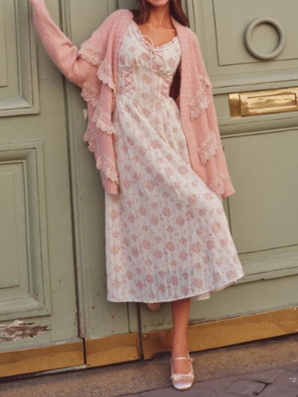 Lace Made Vintage Rose Garden Corset Dress- Sold Out Everwhere!